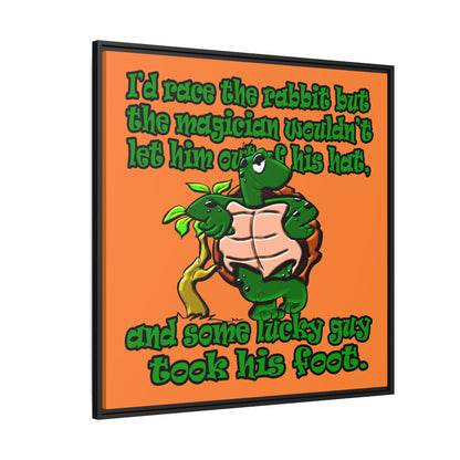 turtle race - framed canvas art (crusta)