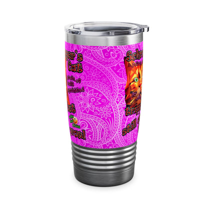 schrodinger's cat - Ringneck Tumbler, 20oz (pink swirl)