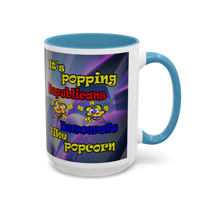 popping like popcorn - Accent Mug (grey-pink wave)
