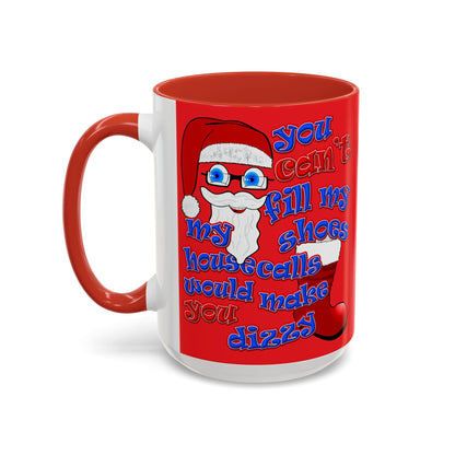 santa's shoes - Accent Mug (red)