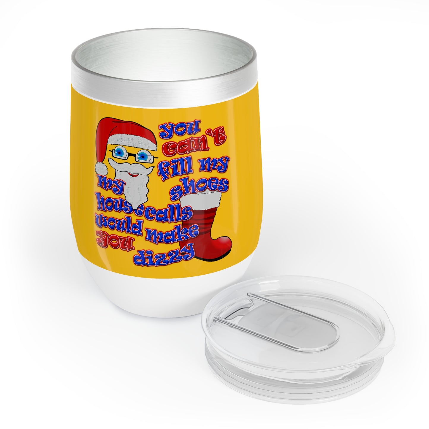 santa's shoes - Chill Wine Tumbler (yellow)