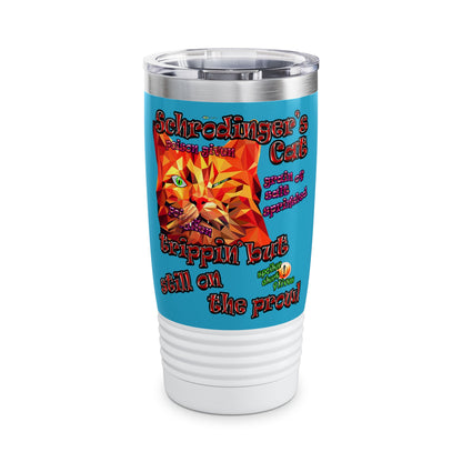 schrodinger's cat - Ringneck Tumbler, 20oz (turquoise)
