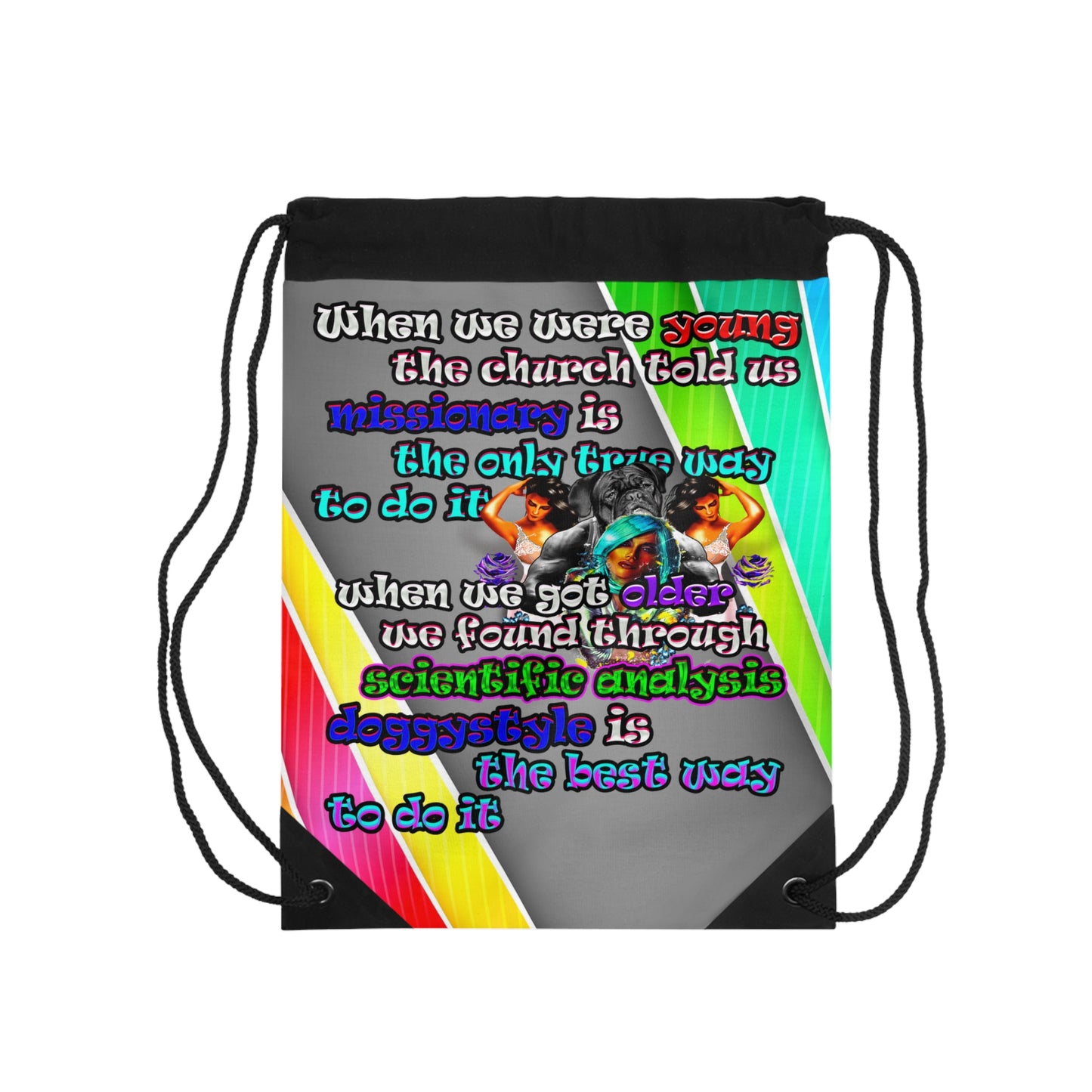 doggystyle - Drawstring Bag (rainbow split)