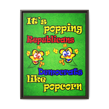 popping like popcorn - framed canvas art (green turf)