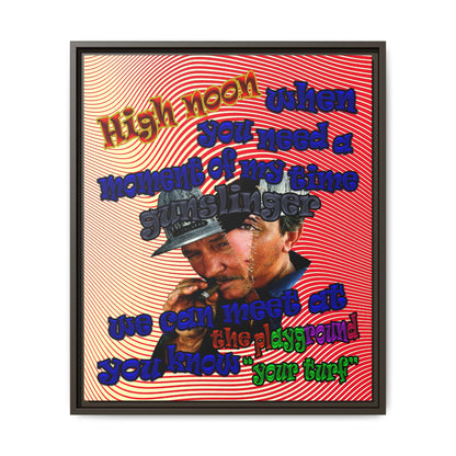 high noon - framed canvas art (yellow-orange wave)