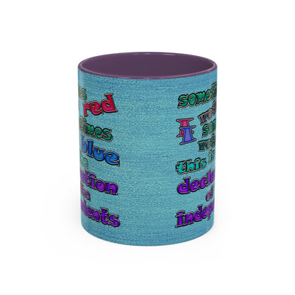 declaration of the independents - Accent Mug (faded blue)