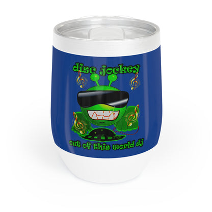 disc jockey - Chill Wine Tumbler (dark blue)