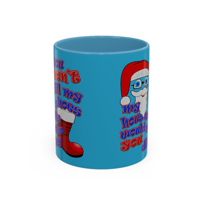 santa's shoes - Accent Mug (turquoise)