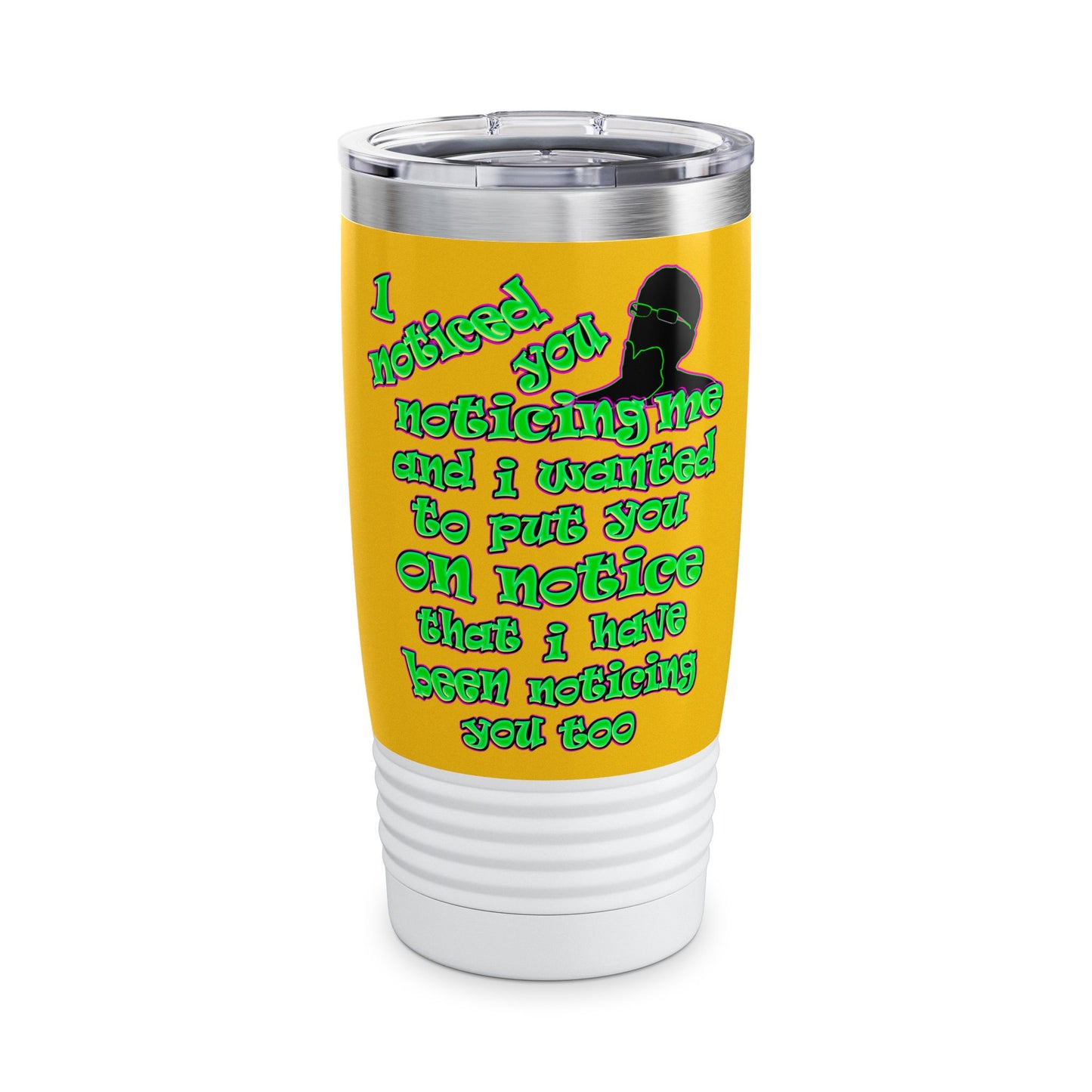 noticed you noticing - Ringneck Tumbler, 20oz (yellow)
