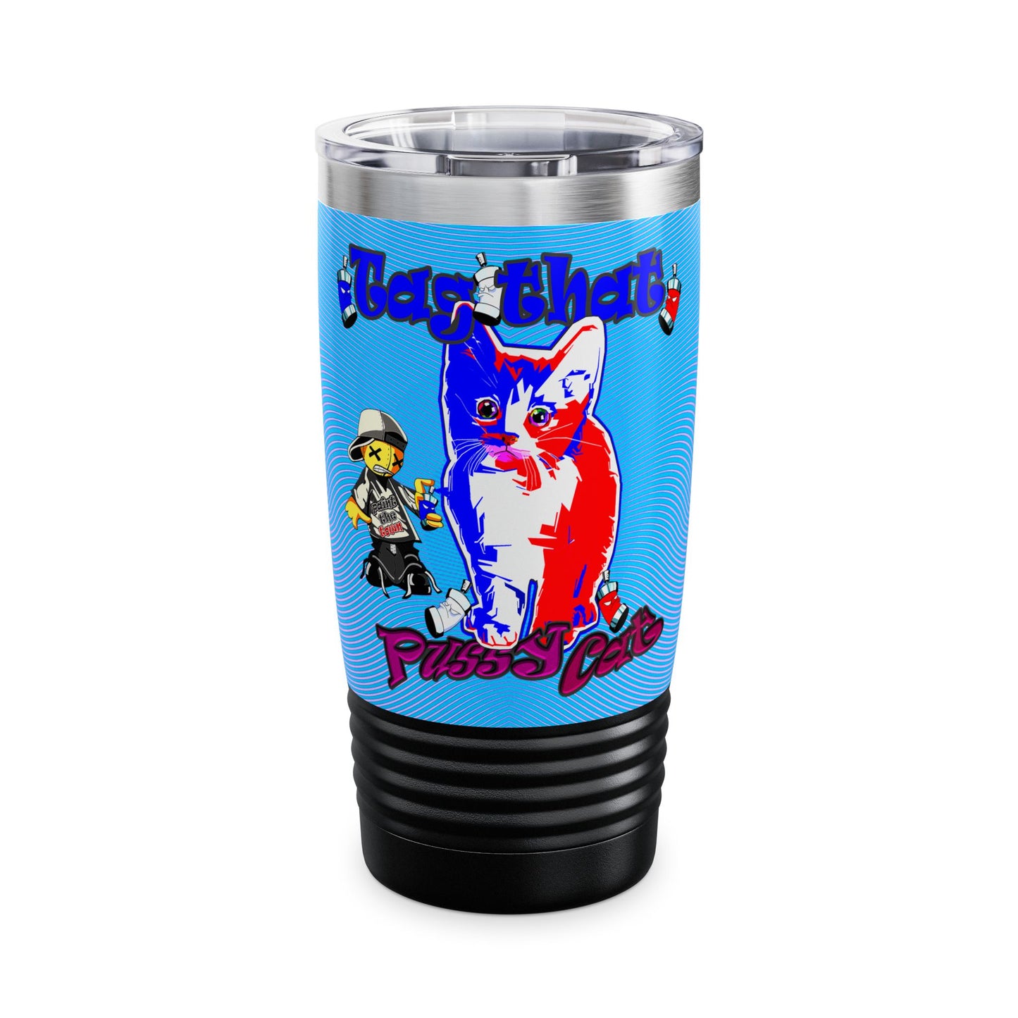 tag that - Ringneck Tumbler, 20oz (light blue-purple wave)