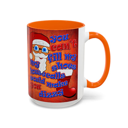 santa's shoes - Accent Mug (burnt orange)