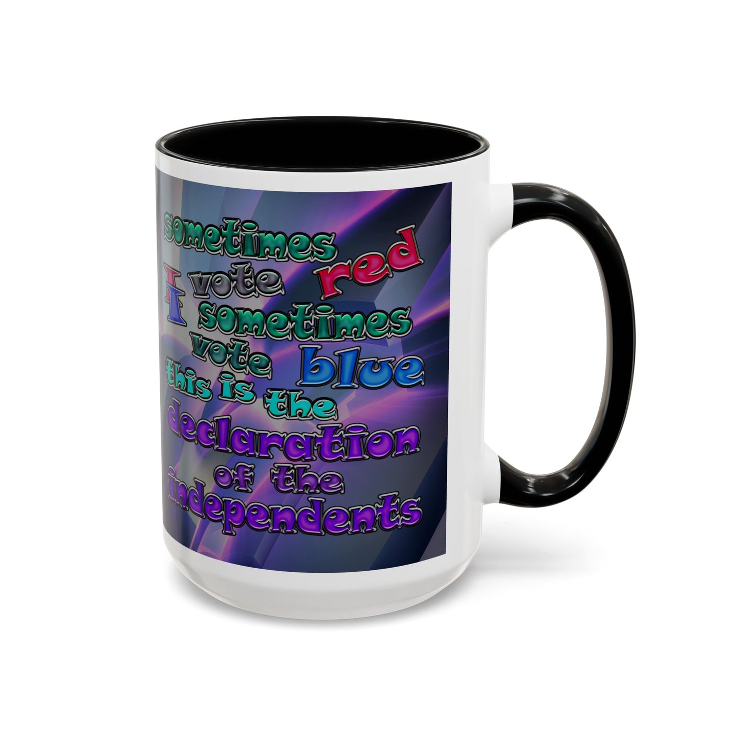 declaration of the independents - Accent Mug (grey-pink wave)