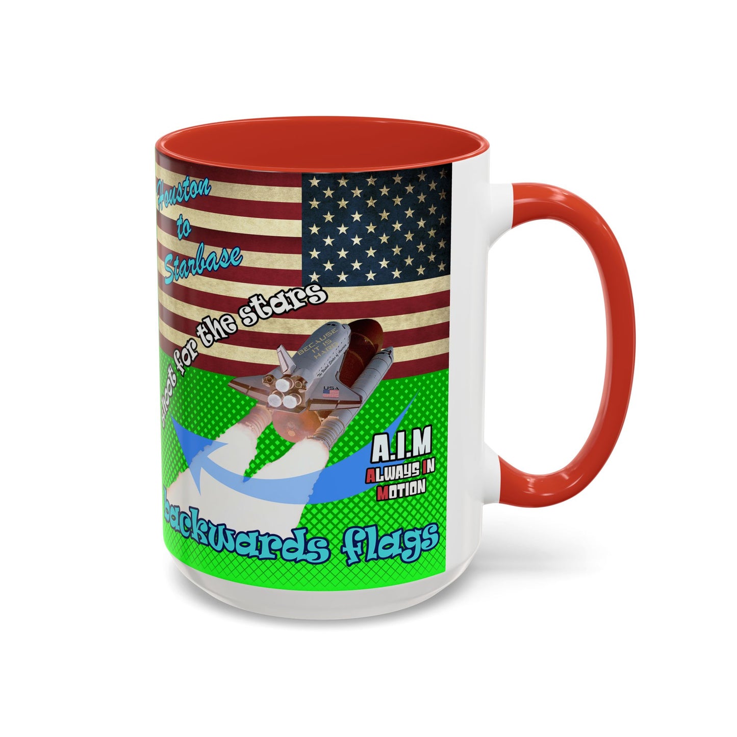 shoot for the stars - Accent Mug (logo green)
