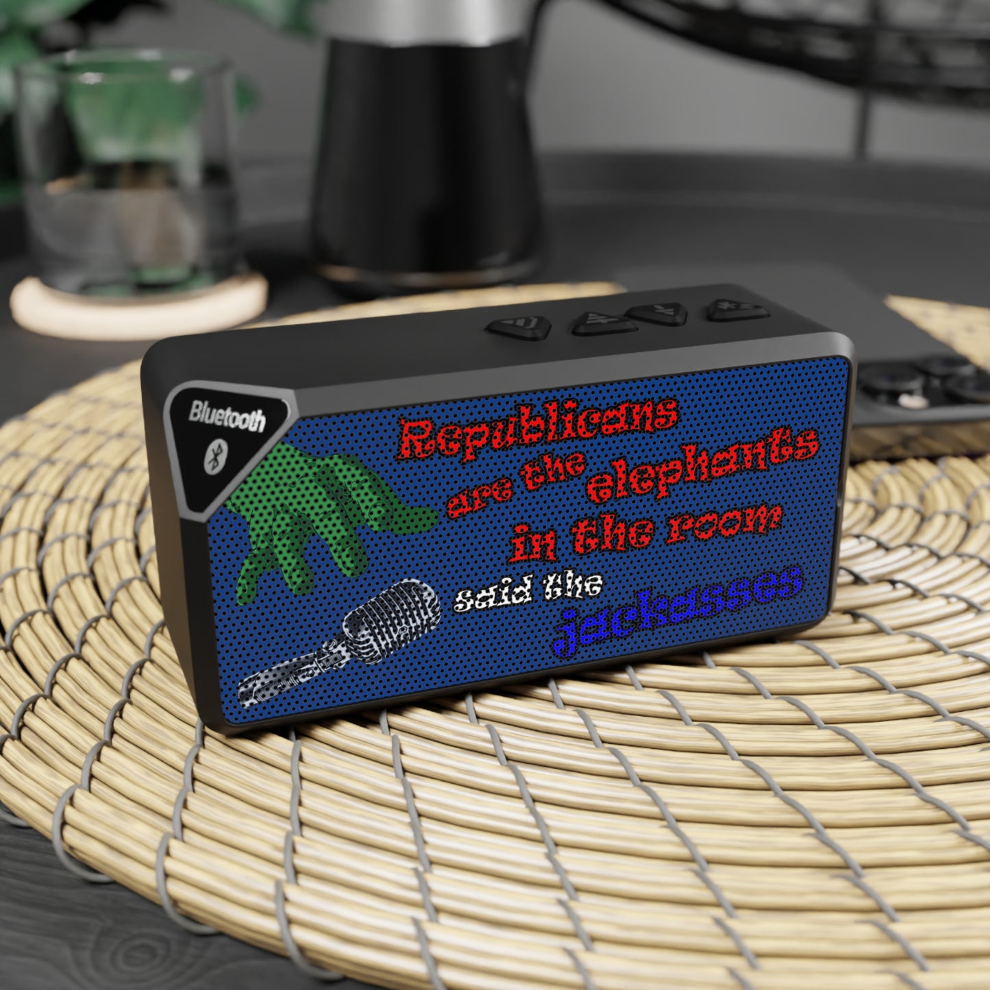 donkeys and elephants - Jabba Bluetooth Speaker (dark blue)