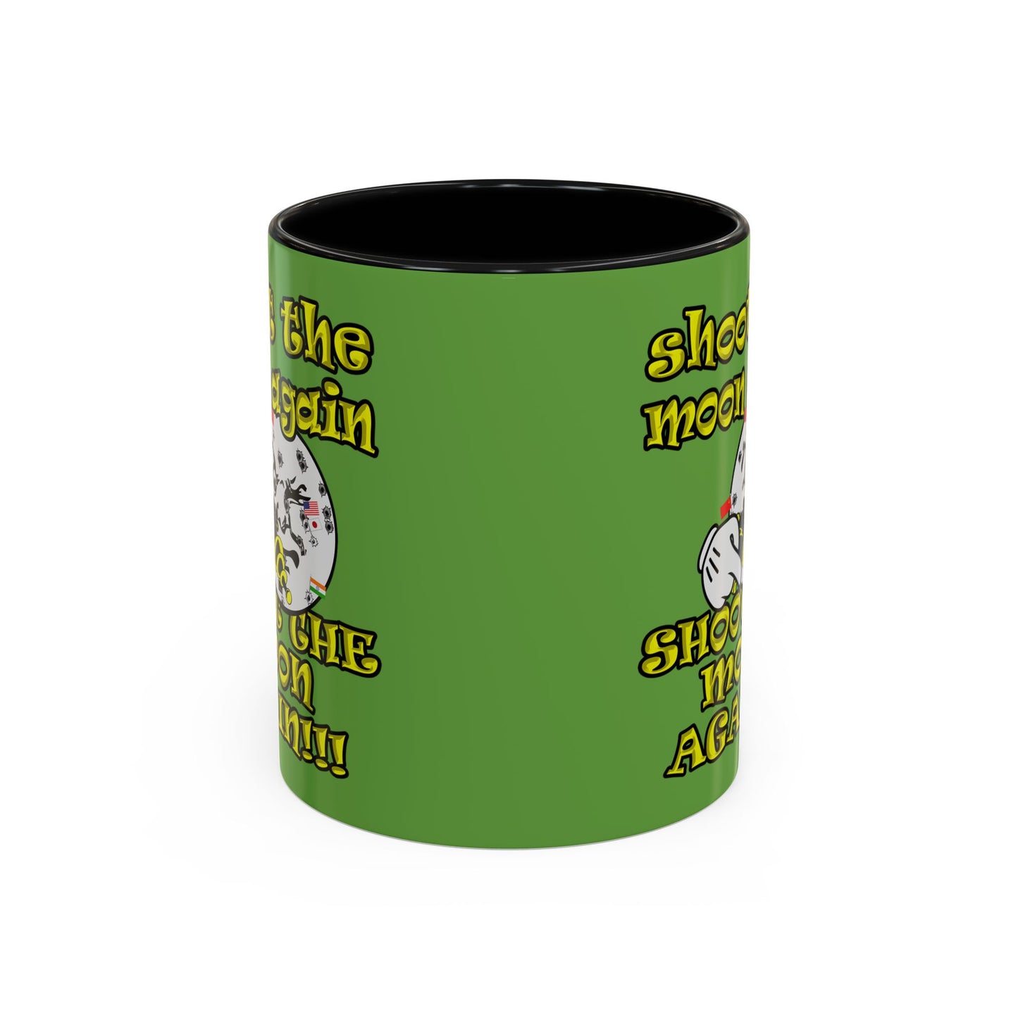 shoot the moon again - Accent Mug (green)