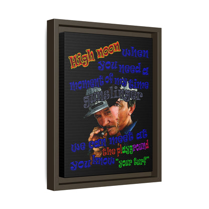 high noon - framed canvas art (black)
