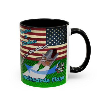 shoot for the stars - Accent Mug (logo green)
