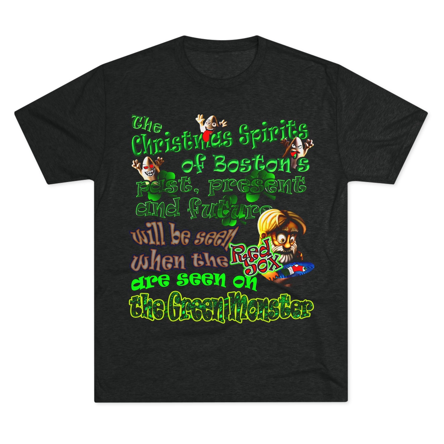 christmas spirits of boston - Unisex Tri-Blend Crew Tee