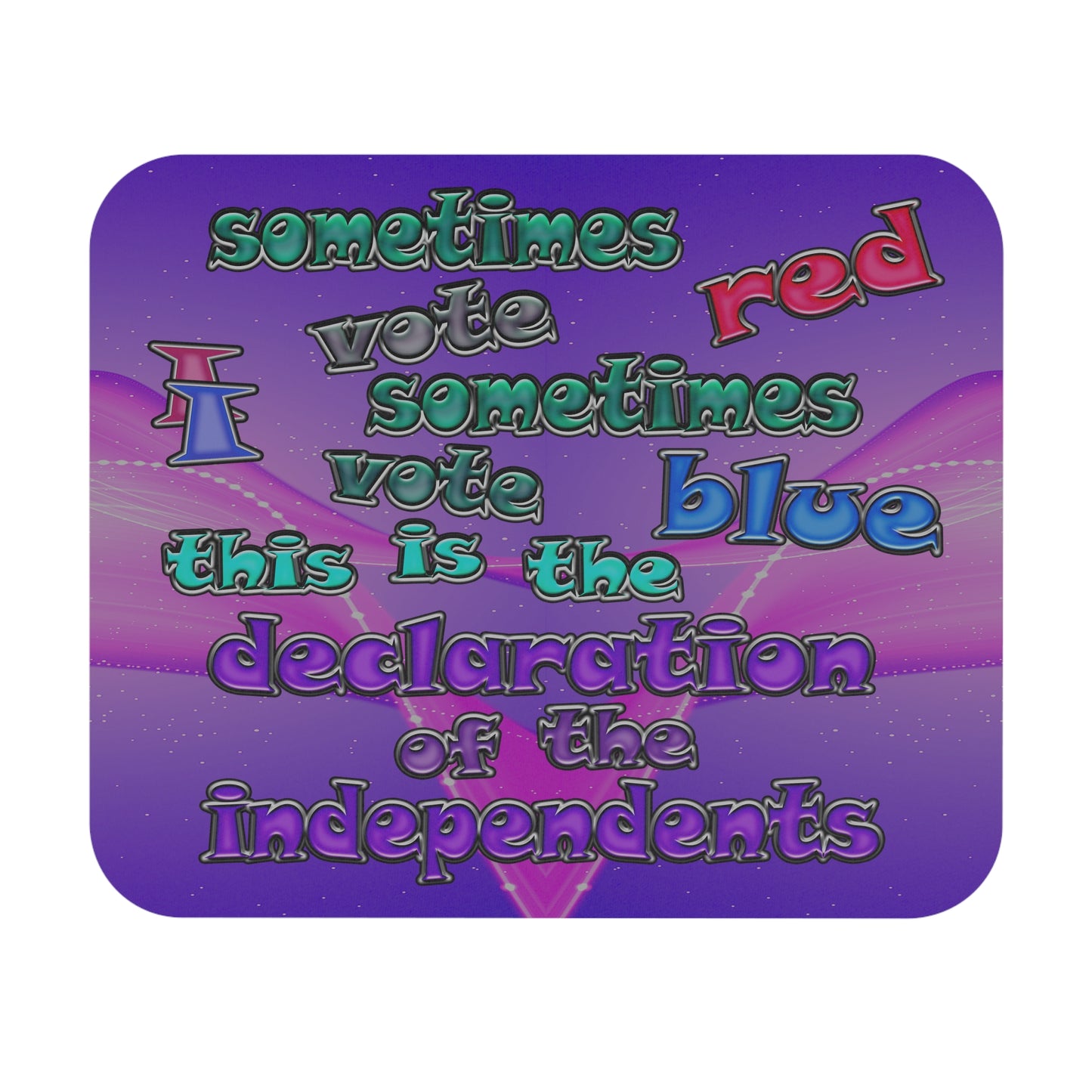 declaration of the independents - Mouse Pad (Rectangle) (purple-pink wave)
