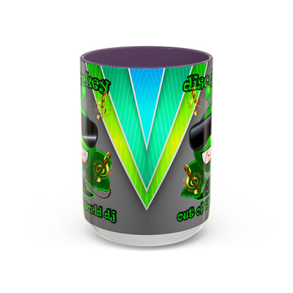 disc jockey - Accent Mug (rainbow split)