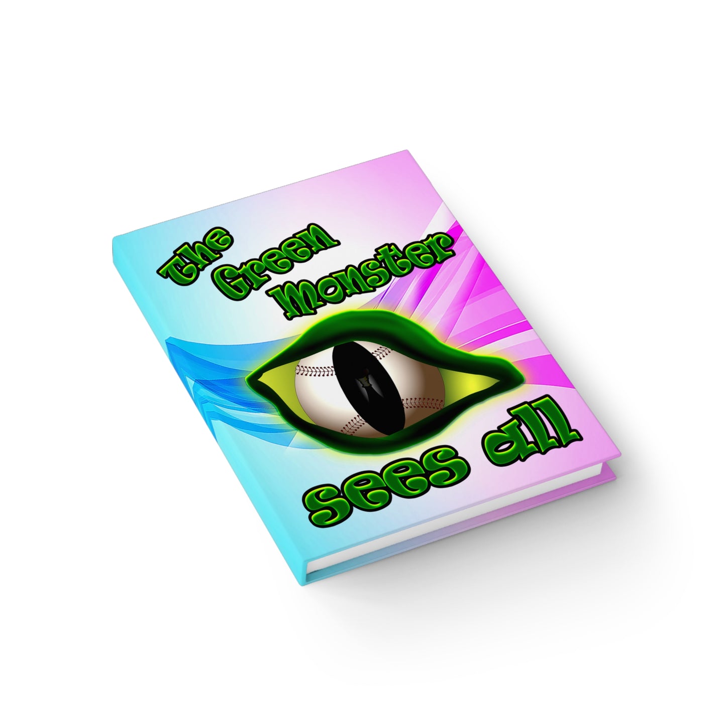 green monster - journal-blank (light blue-pink wave)