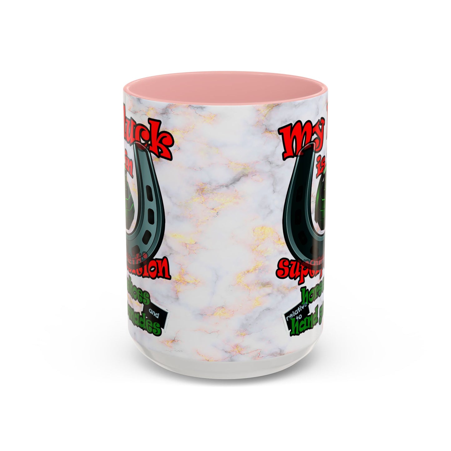 my luck - Accent Mug (white marble)