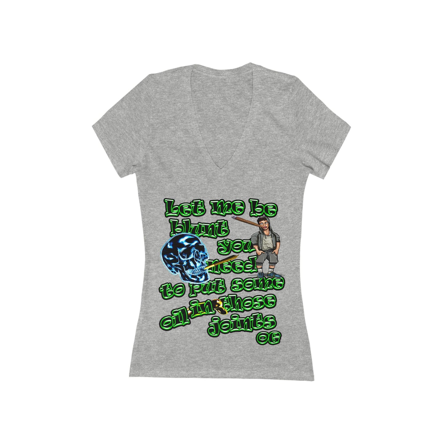 og - Women's Jersey Short Sleeve Deep V-Neck Tee