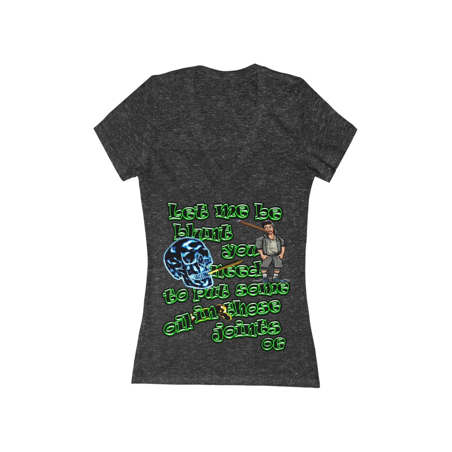 og - Women's Jersey Short Sleeve Deep V-Neck Tee