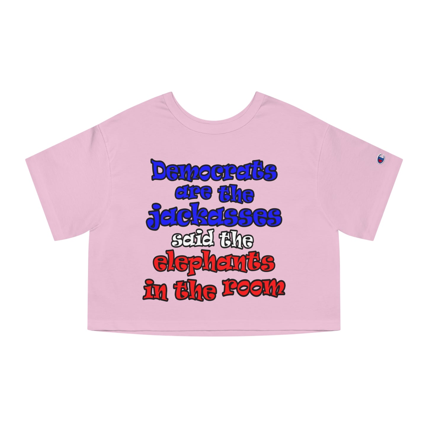 donkeys and elephants - Champion Women's Heritage Cropped T-Shirt