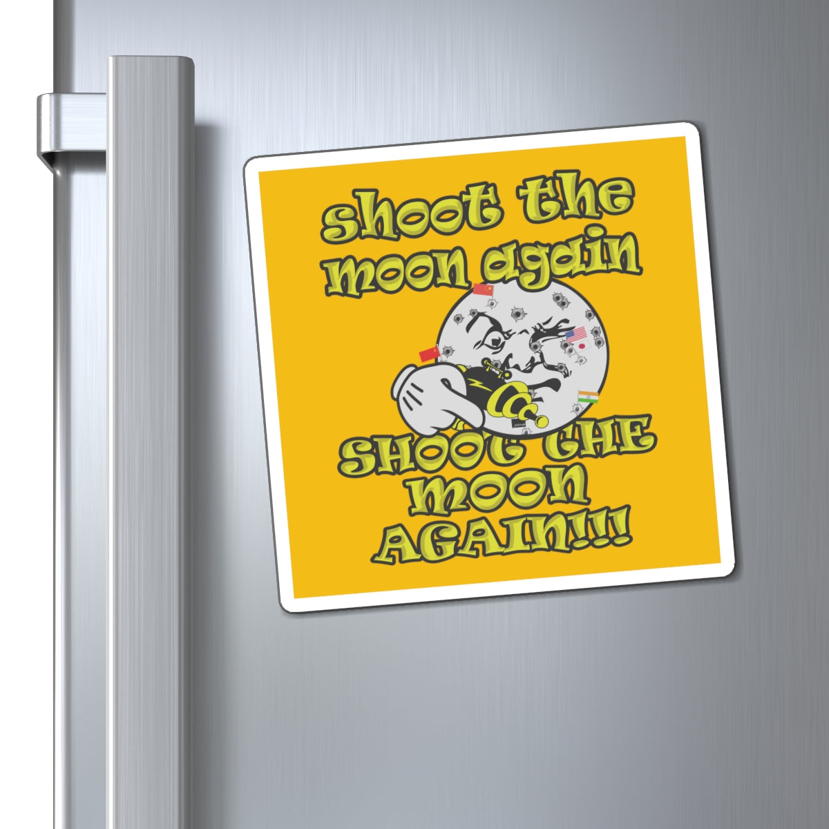 shoot the moon again - Magnets - (yellow)