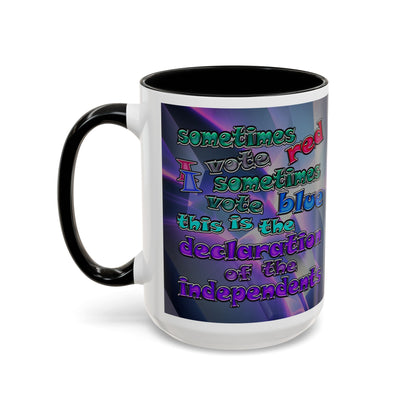 declaration of the independents - Accent Mug (grey-pink wave)