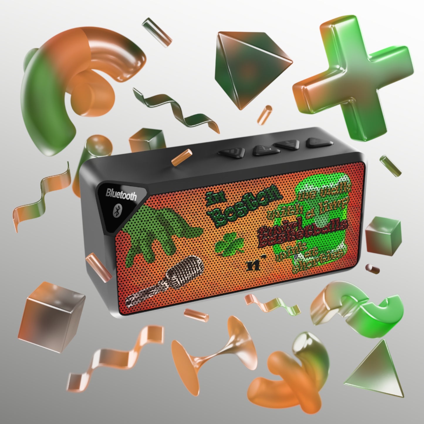 celtics logo - Jabba Bluetooth Speaker (burnt orange)