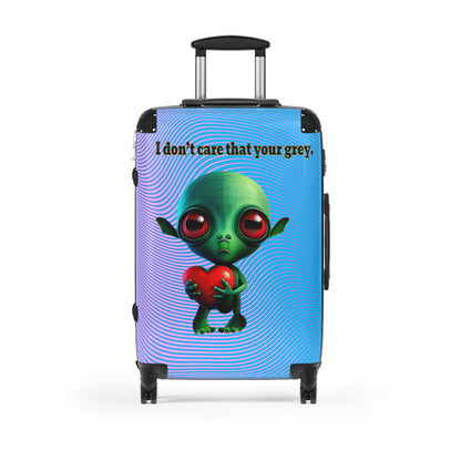 I don't care that your grey - Suitcase (light blue-purple wave)