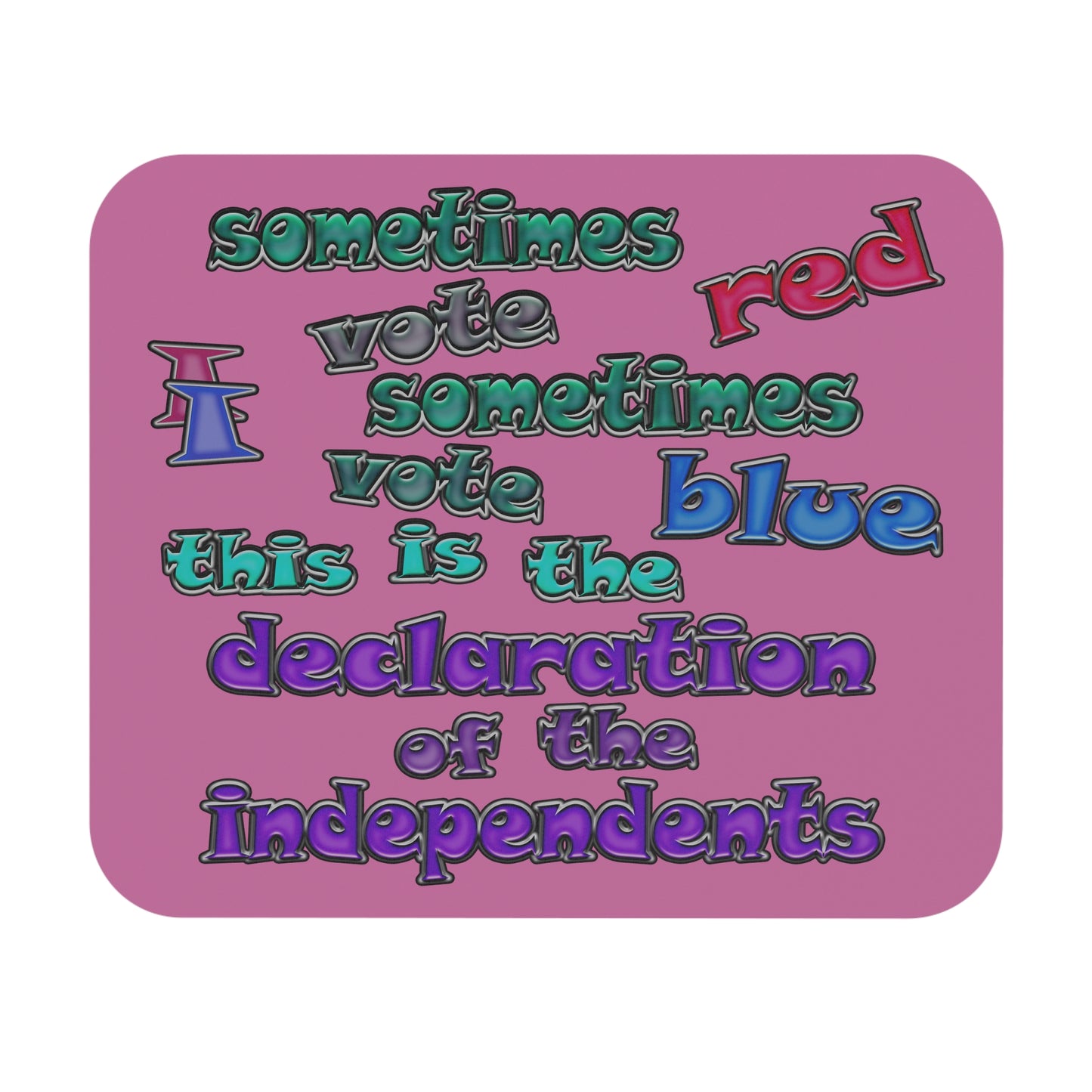declaration of the independents - Mouse Pad (Rectangle) (light pink)