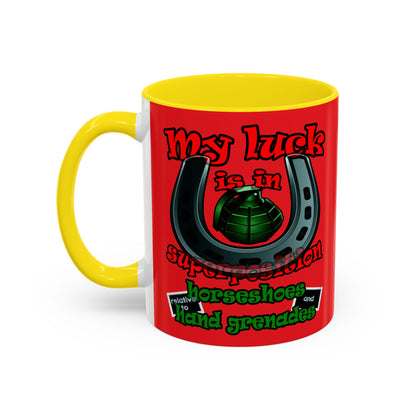 my luck - Accent Mug (red)