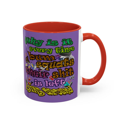 the bum's shit - Accent Mug (light purple)
