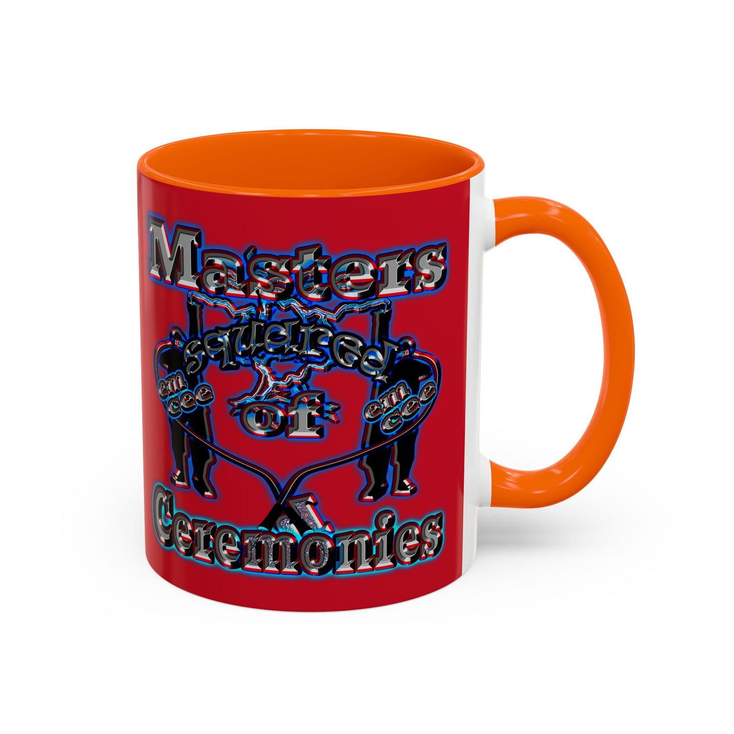 em cee squared - Accent Mug (dark red)