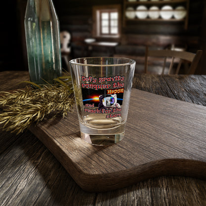 defy conquer reach - Shot Glass