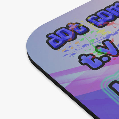 drop the beat - Mouse Pad (Rectangle) (light blue-pink wave)