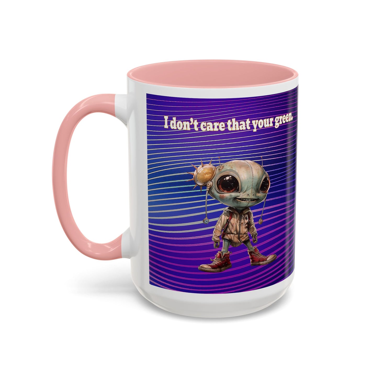 I don't care that your grey - Accent Mug (purple wave)