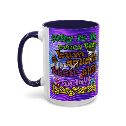 the bum's shit - Accent Mug (purple wave)