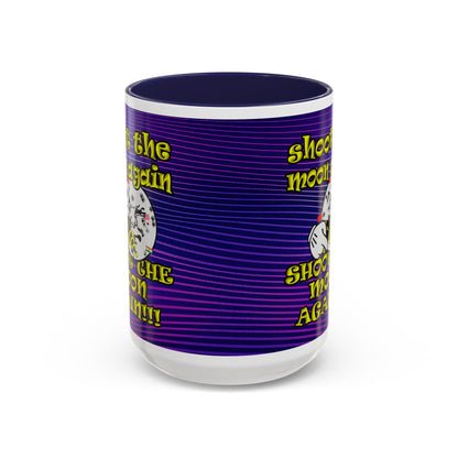 shoot the moon again - Accent Mug (purple wave)