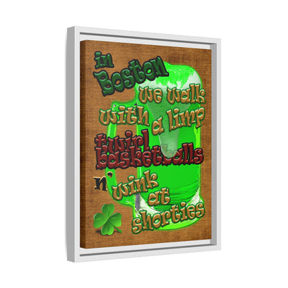 celtics logo - framed canvas art (brown papyrus)