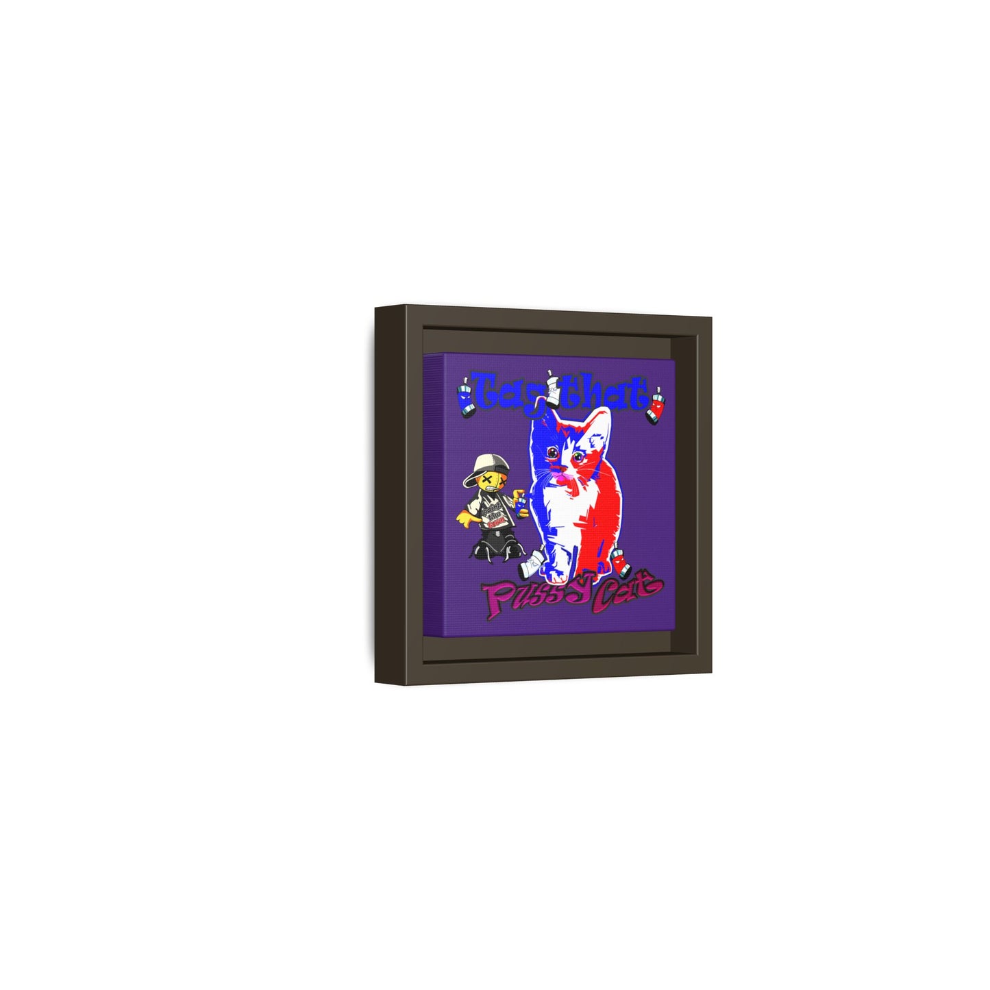 tag that - framed canvas art (purple)