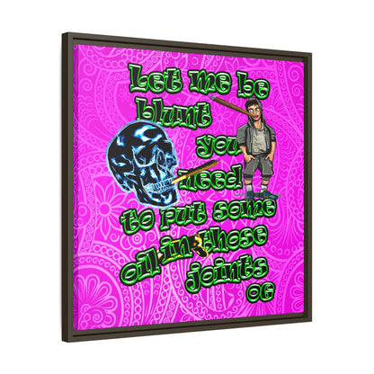 og - framed canvas art (pink swirl)