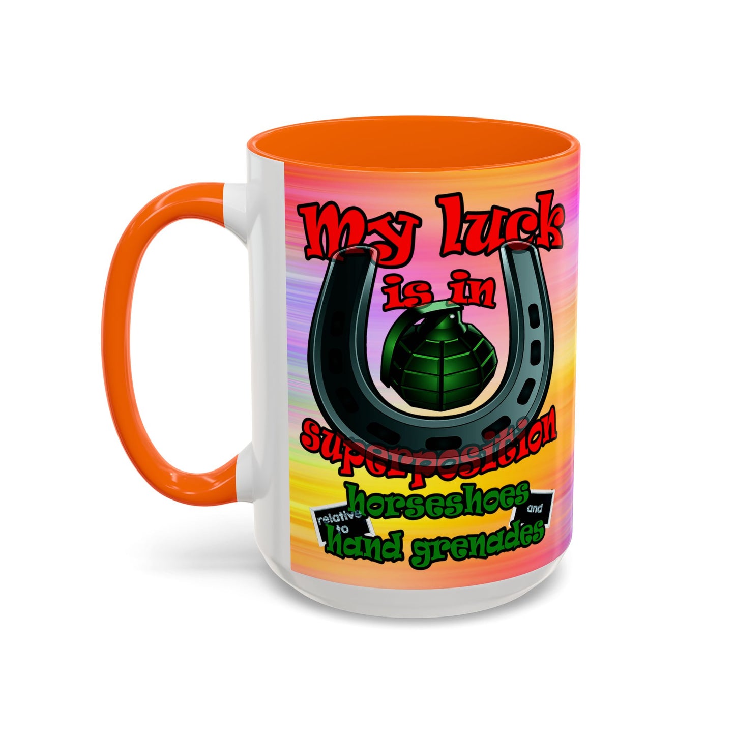 my luck - Accent Mug (color blur)