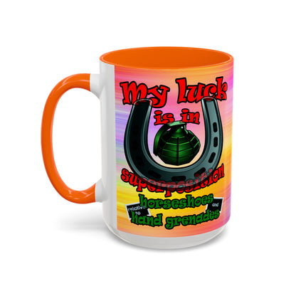 my luck - Accent Mug (color blur)