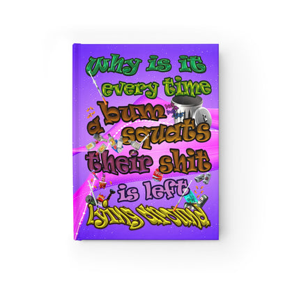 the bum's shit - journal-lined (purple-pink wave)
