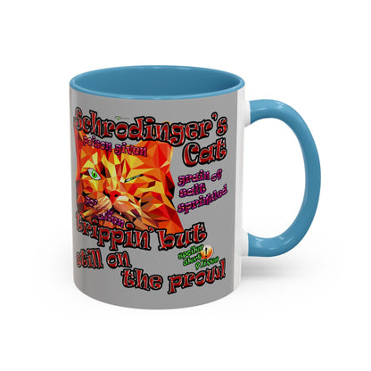 schrodinger's cat - Accent Mug (light grey)