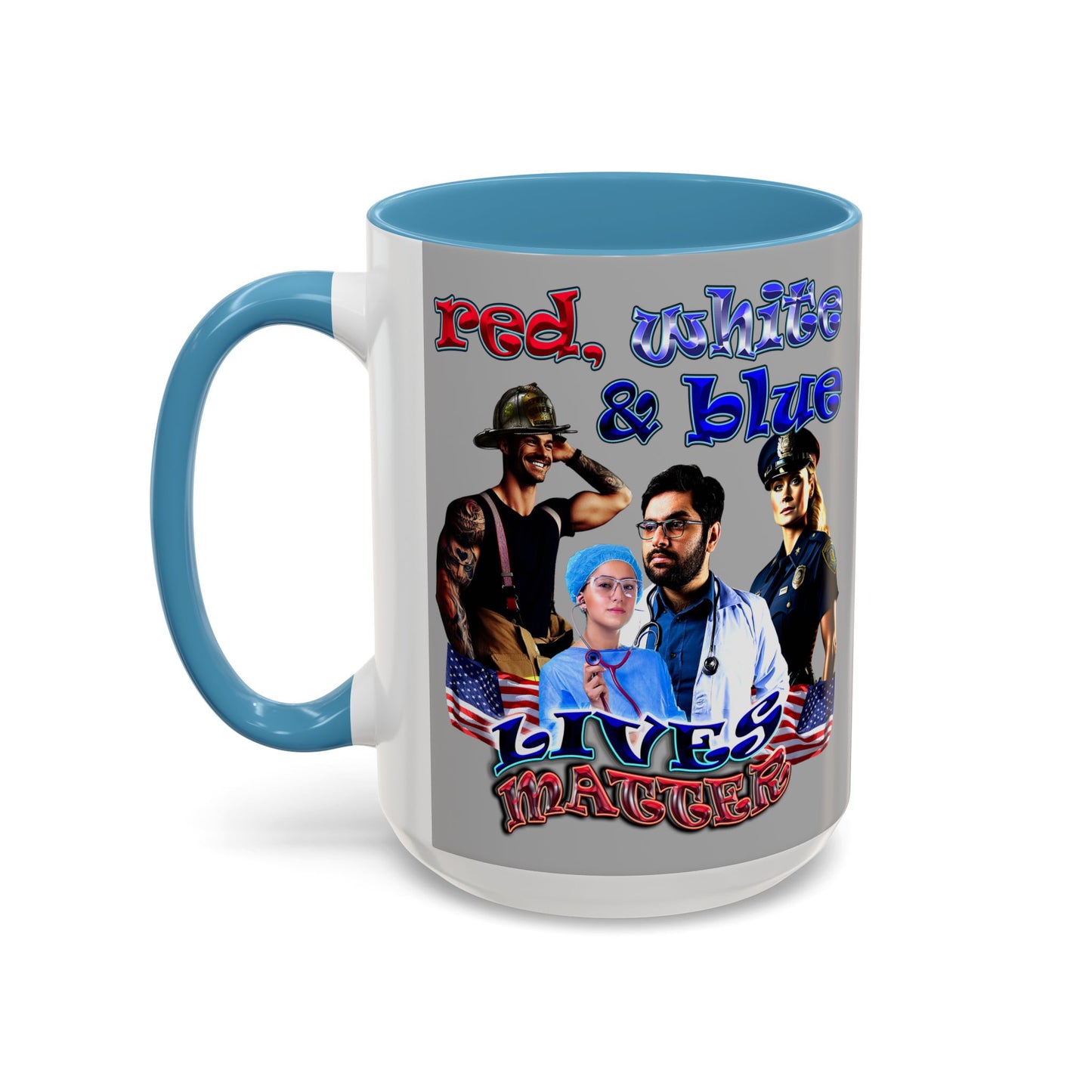 rw&b lives matter - Accent Mug (light grey)